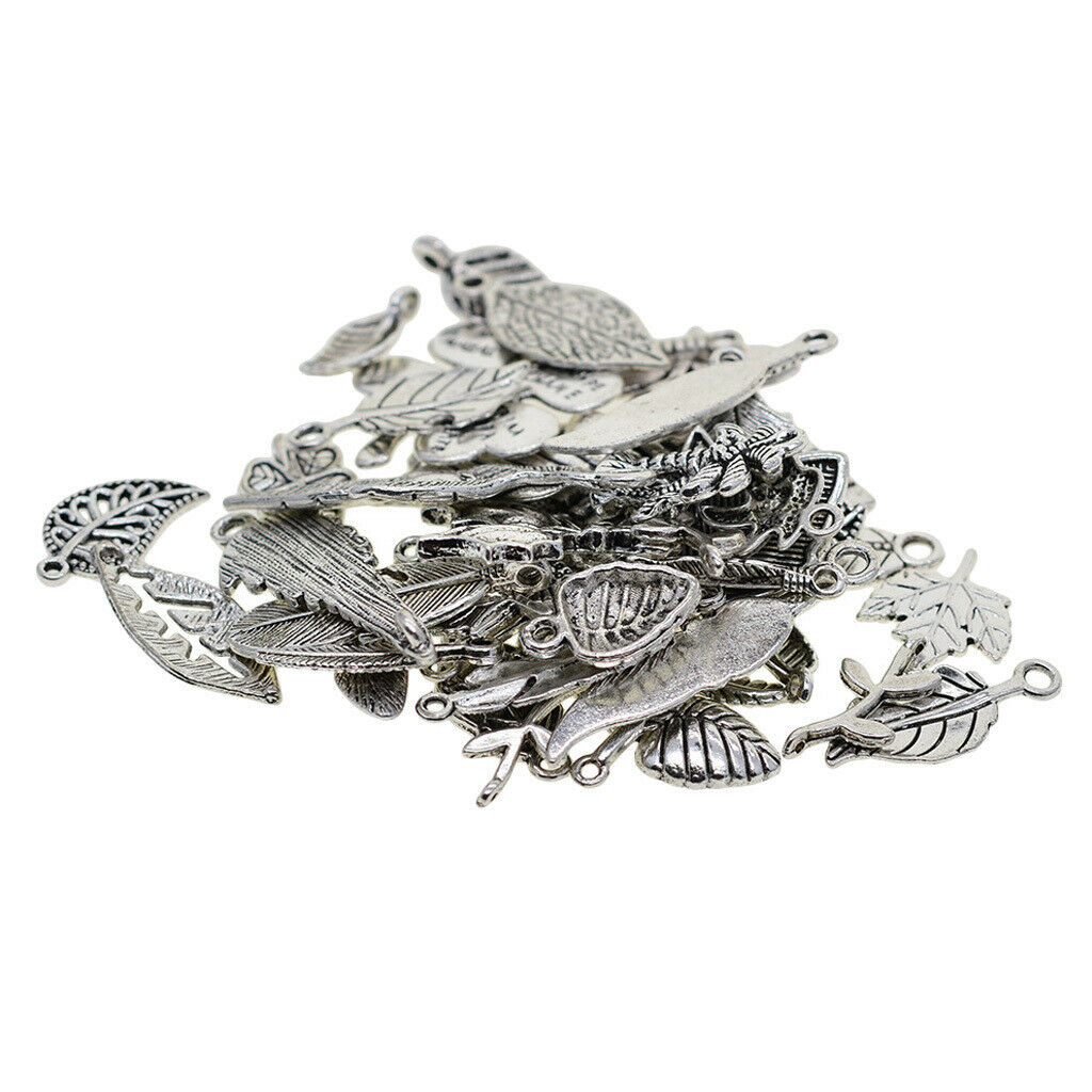100g / Pack Assorted Leaves Shape Key Pendants Charms Bead Jewelry