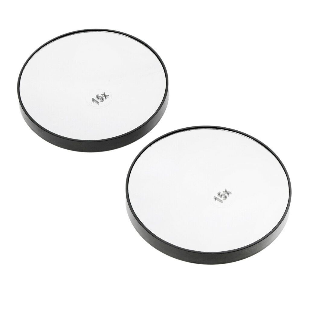2x Travel Wall Suction Mirror Magnifying Makeup Cosmetic Bedroom Mirror 15X