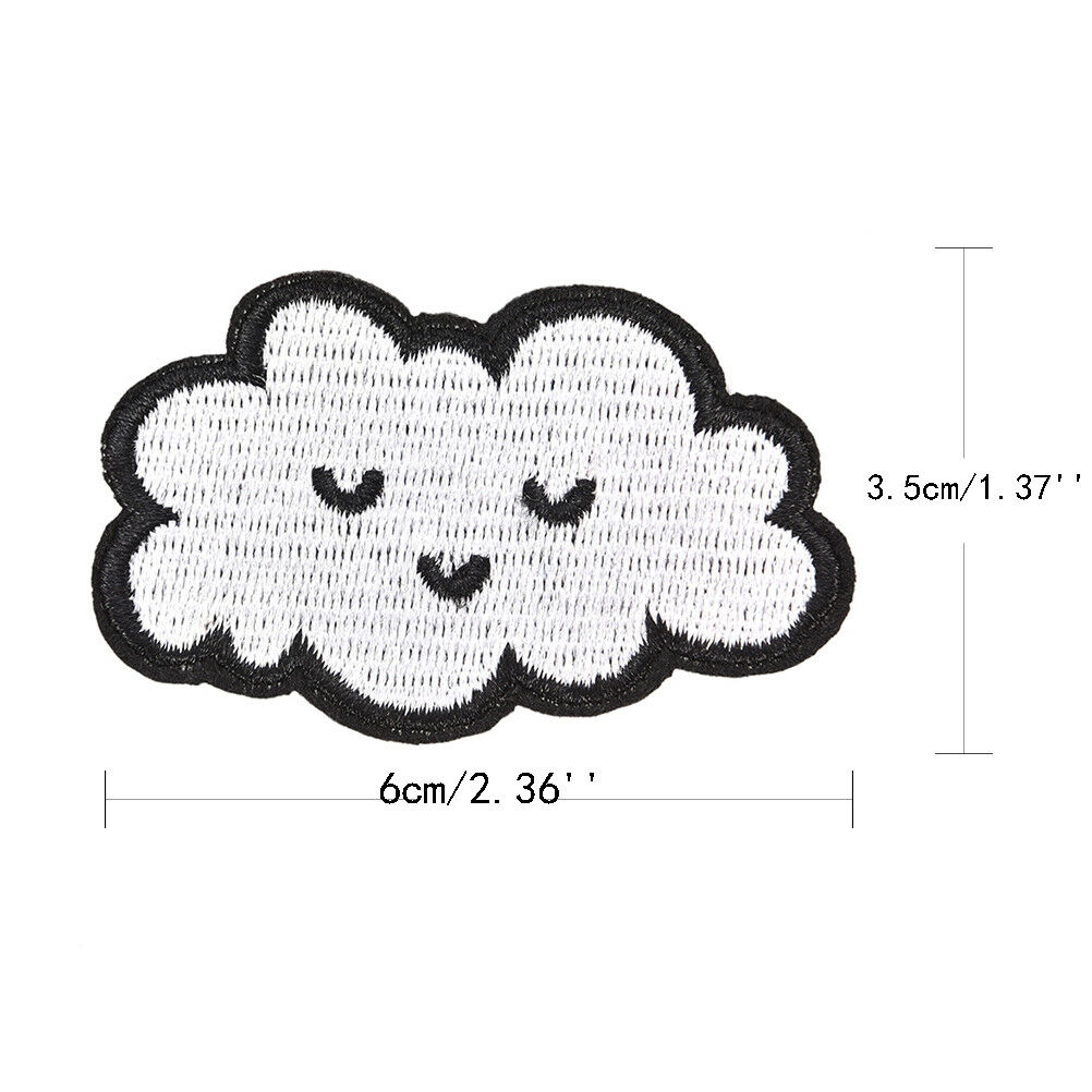 cloud patches for clothing iron on embroidered sew applique cute accessorieY1