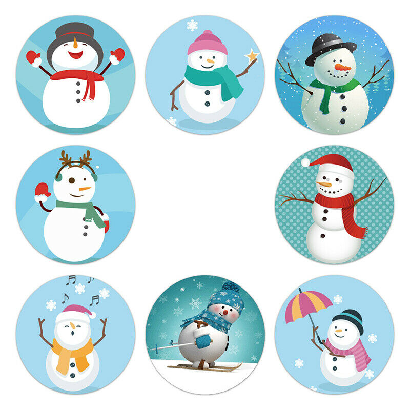 500pcs Merry Christmas Christmas Tree Santa Claus Design Paper Label Stic.l8