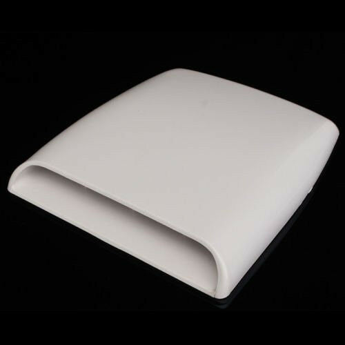 Auto Car Decorative Air Flow Intake Scoop Turbo Bonnet Vent Hood Cover White New