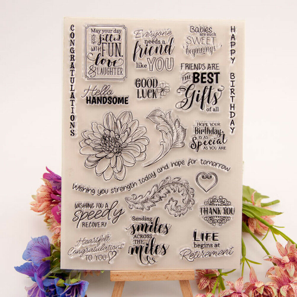 happy birthday transparent clear silicone stamp for diy scrapbooking photo decDD