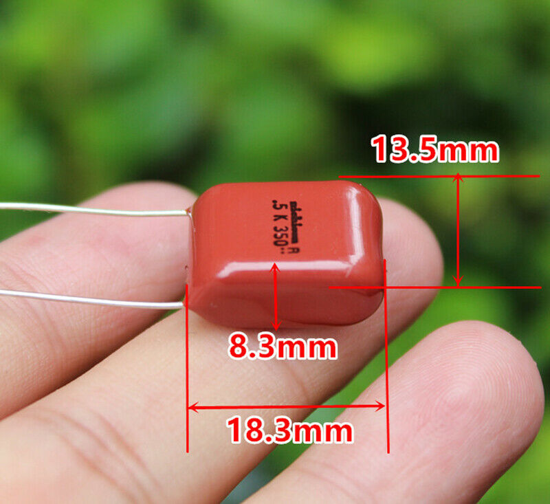 100pcs 0.5uf 500nf 504 350V CBB capacitor stabilization function