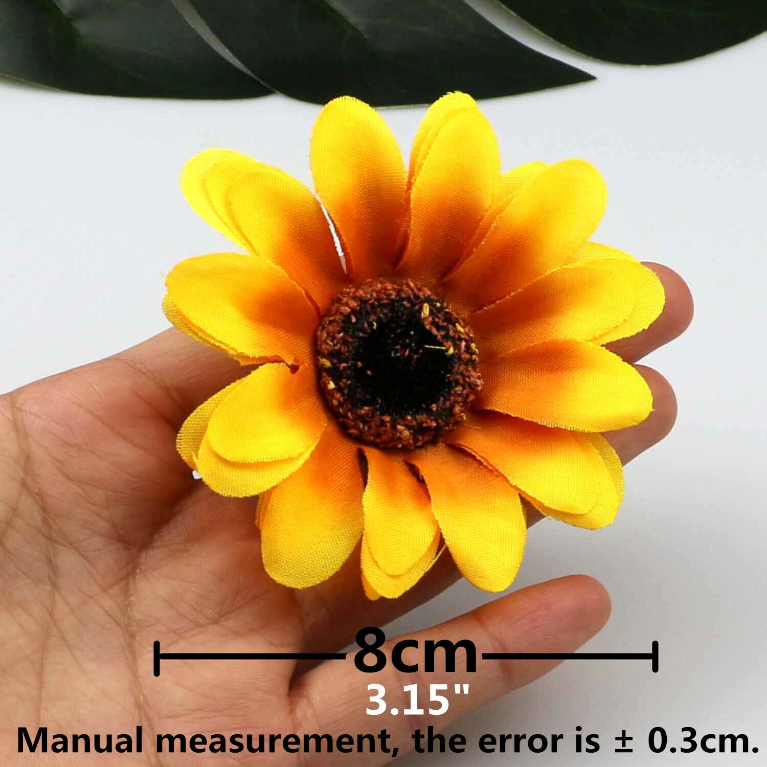 20P Yellow 3" Artificial Silk Gerbera Flower Daisy Sunflower Heads Wedding Decor