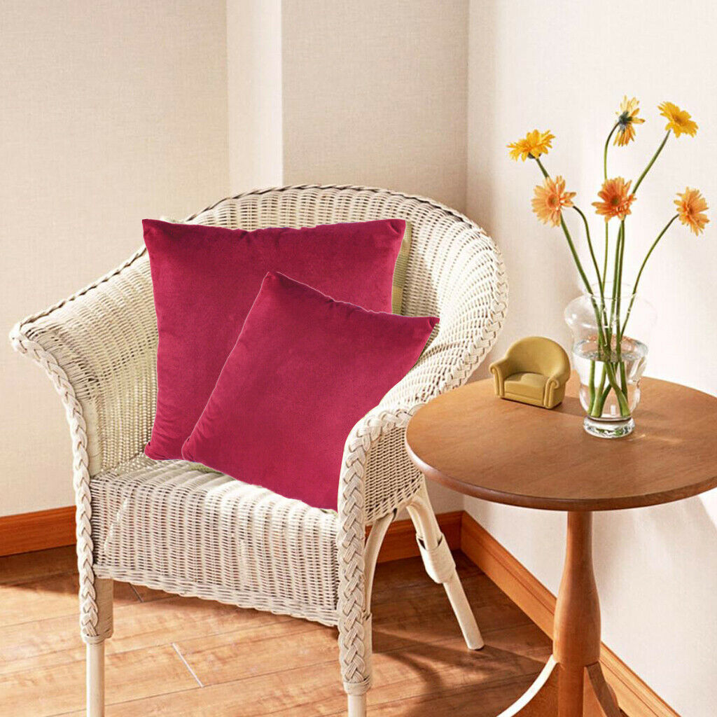 Burgundy Pillowcase Pillow Cover Bedding Car Office Home Ornaments 50x50cm