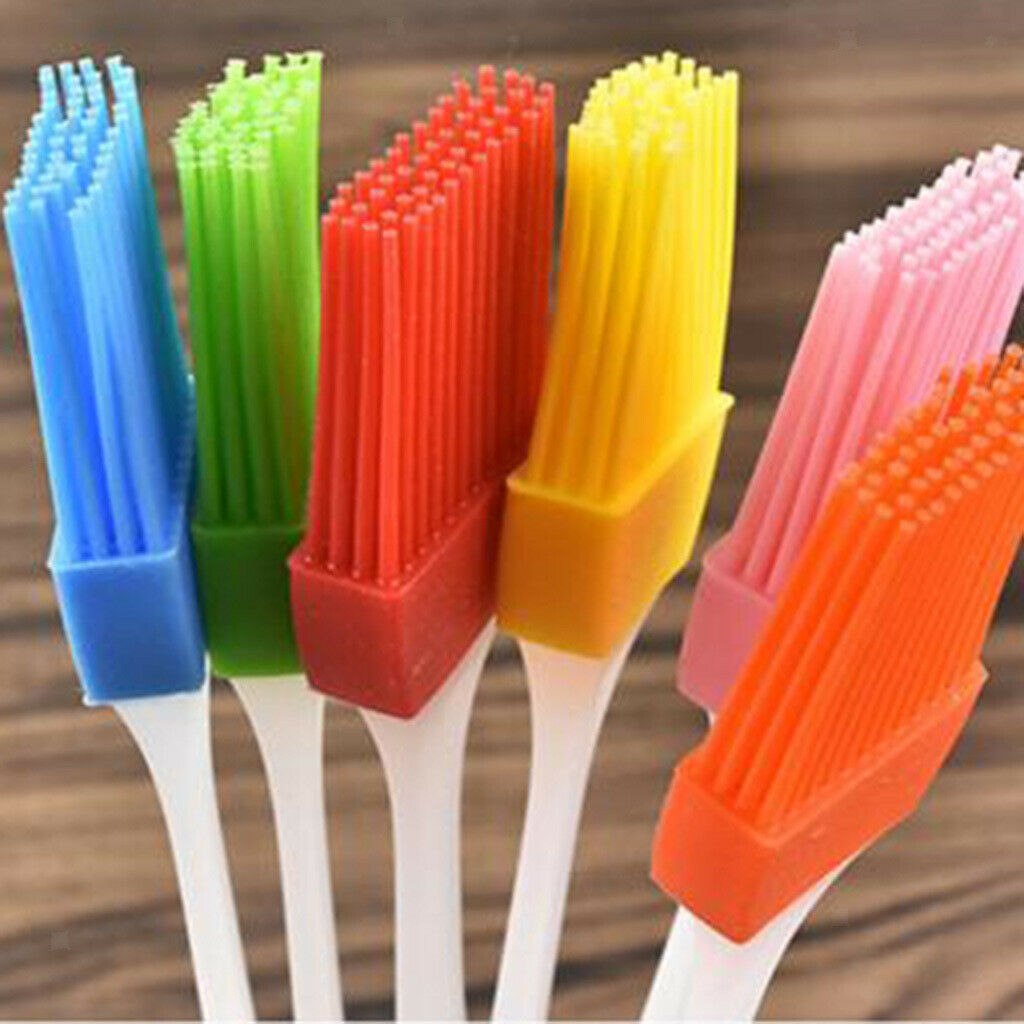 6x Integrated Silicone Brush Cake Brush Kitchen Basting Nonstick BBQ Meat