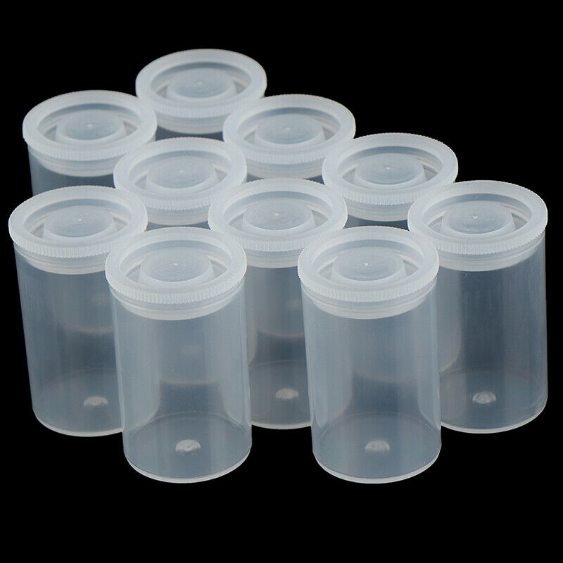 10Pcs Plastic Empty Bottle Roll Film Case Box Seal Fishing Bait Can Containe| Tt