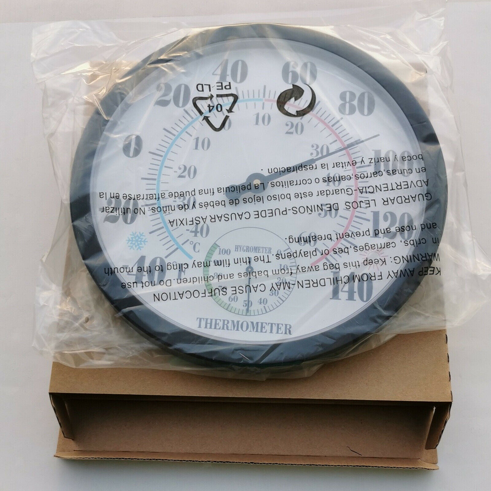 2 in 1 Large Thermometer Meter Home Warehouse Humidity Hygrometer Gauge C/F