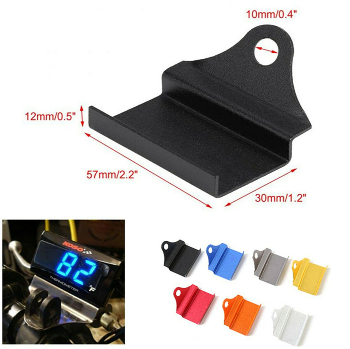 Motorcycle CNC Water Temperature Meter Voltmeter Thermometer Mounting Bracket