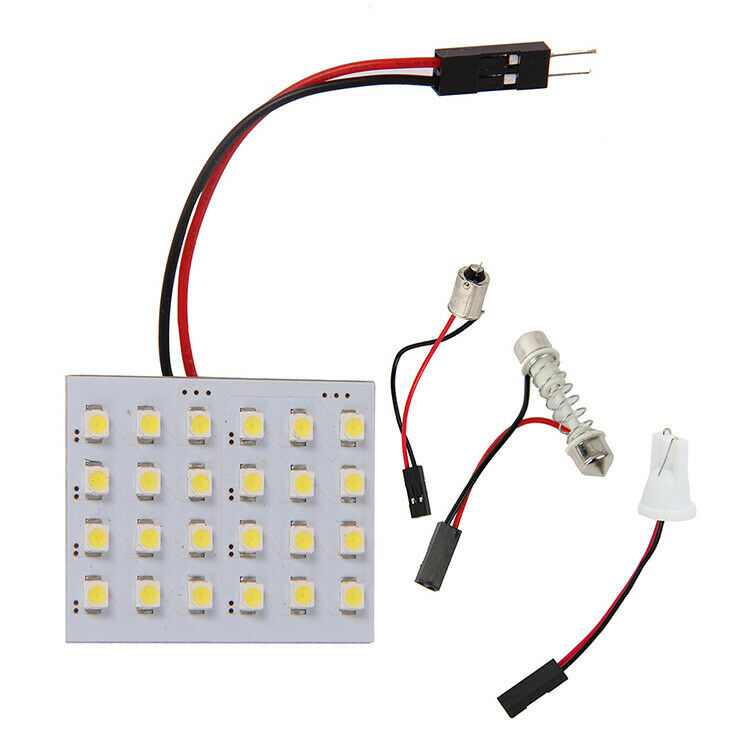 24 SMD COB Panel Lights LED Car Interior 12V Lamp Bulb Dome White Light