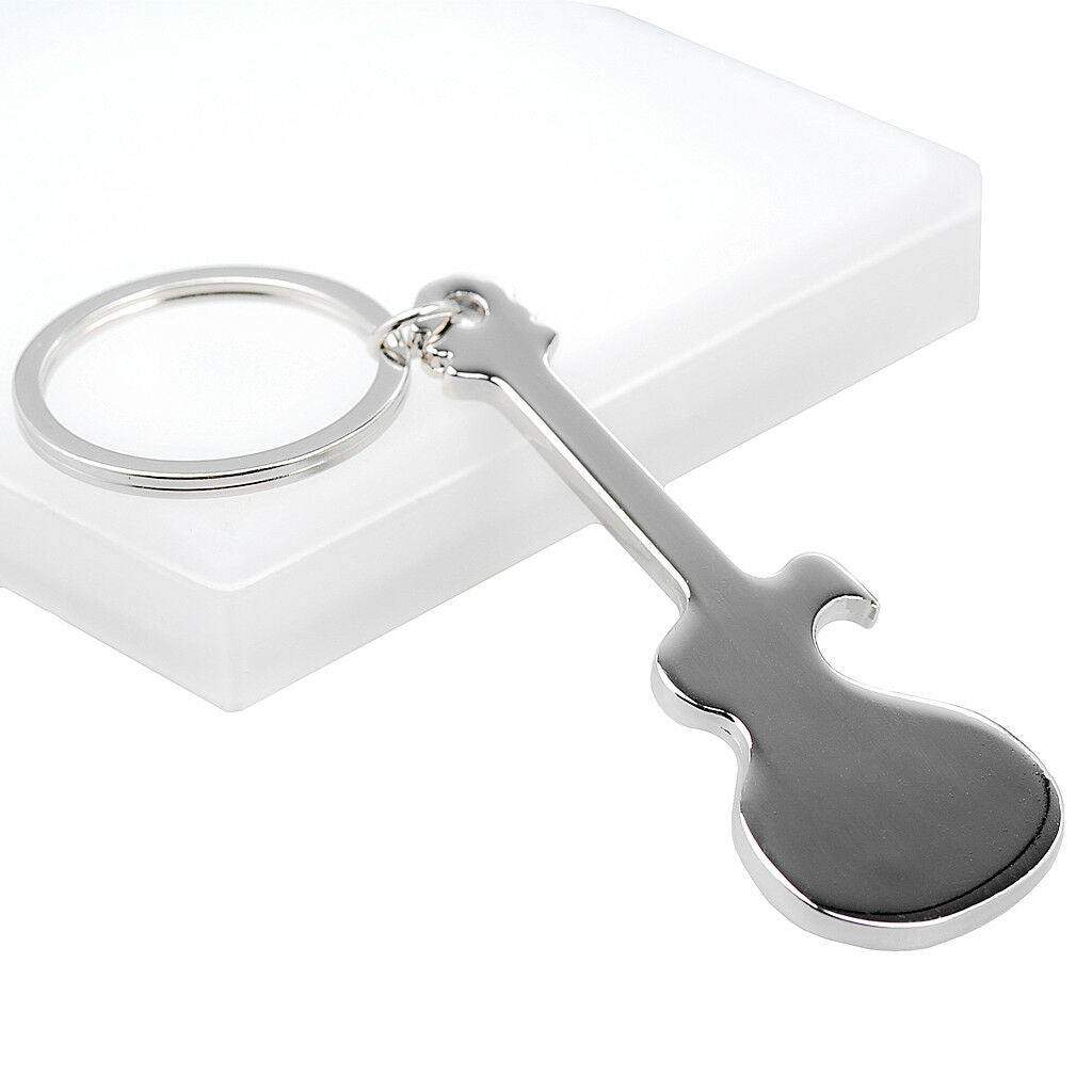 Funny Guitar Shaped Keychain Beer Bottle Opener Keyring for Party Club Tool
