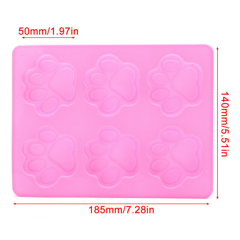 Dog Cat Paw Print Mold Silicone Cake Baking Mold Soap Mold Kitchen To.l8