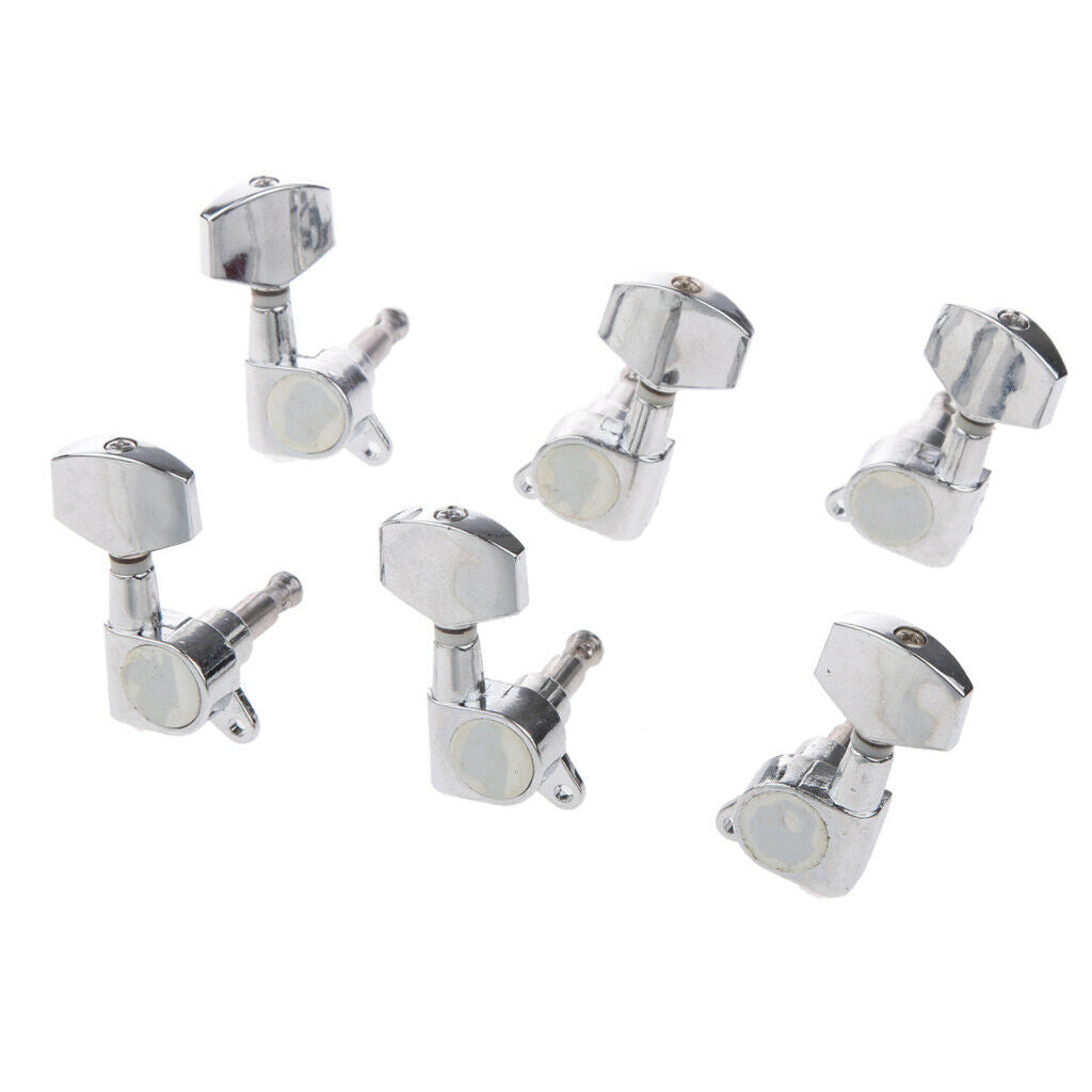 6 pieces guitar machine heads tuning pegs with 6 pieces threaded bushings 6