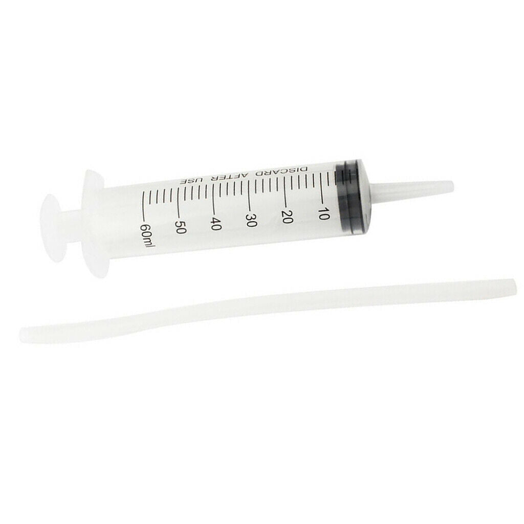 60ml Syringe Hose for Bleeding Brakes Clutch Oil Filling Sealant Transfer
