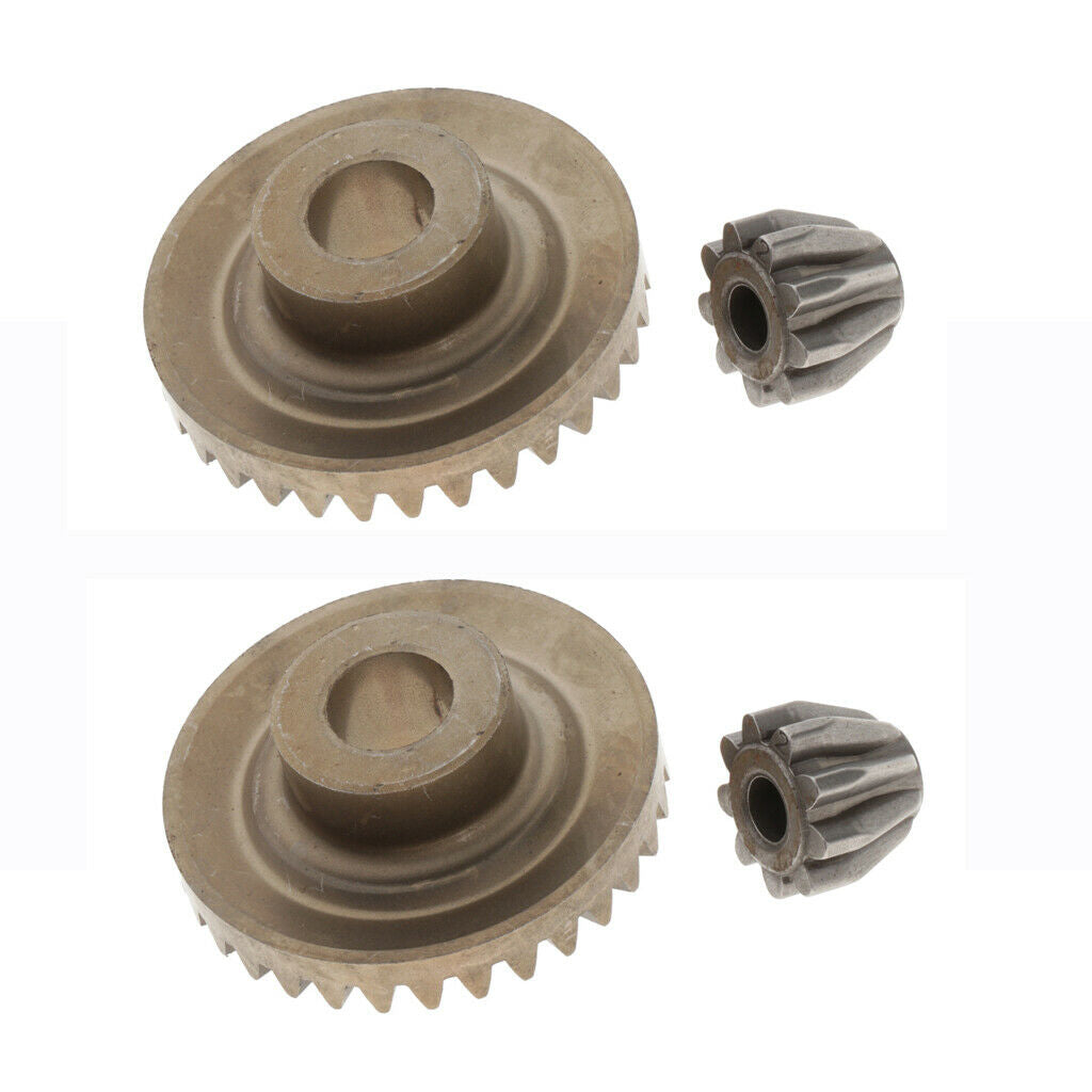 2 Pieces Steel Carbon Brush Spiral Gear Set for BOSCH GWS6-100 Motor Tools