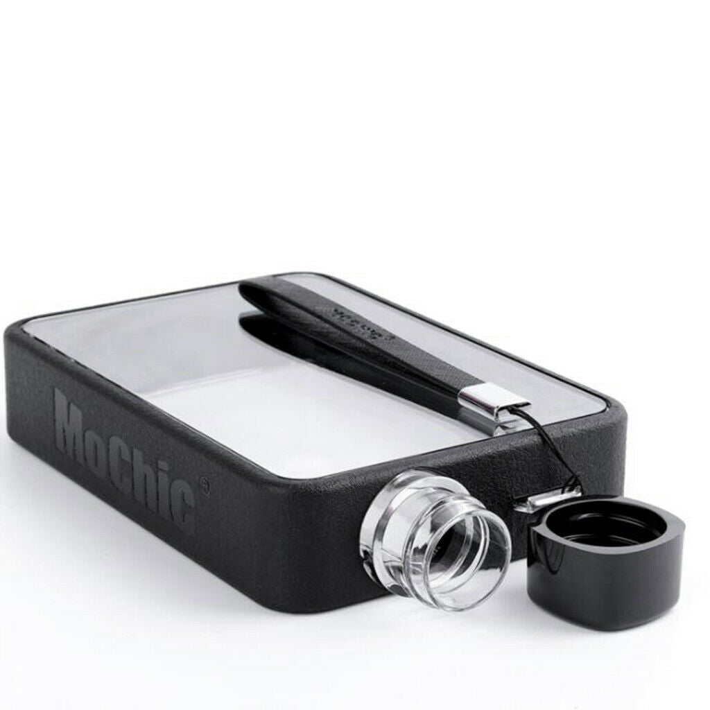 Clear Book Portable Paper Pad Water Bottle Flat Drinks Cup Kettle Black
