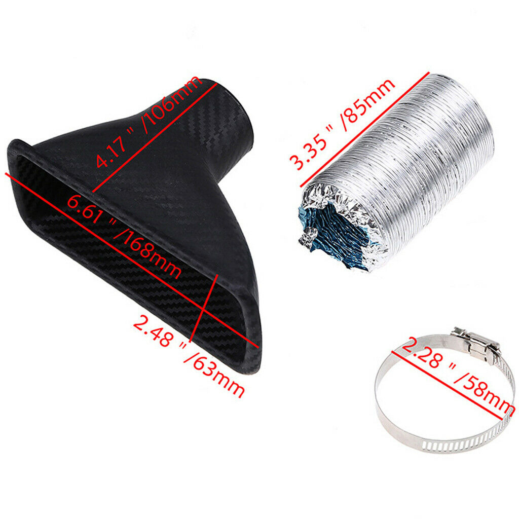Car Front Bumper Plastic Turbine Air Inlet Pipe + Aluminum Foil Air Inlet +