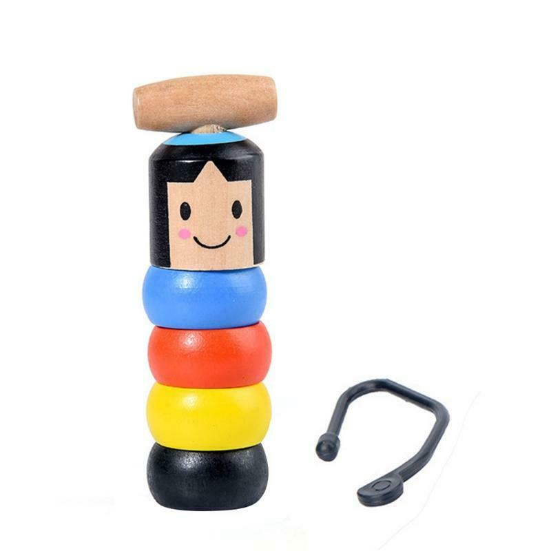 Funny Immortal Daruma Unbreakable Wooden Man Stage Tricks Toys Gifts for Kids