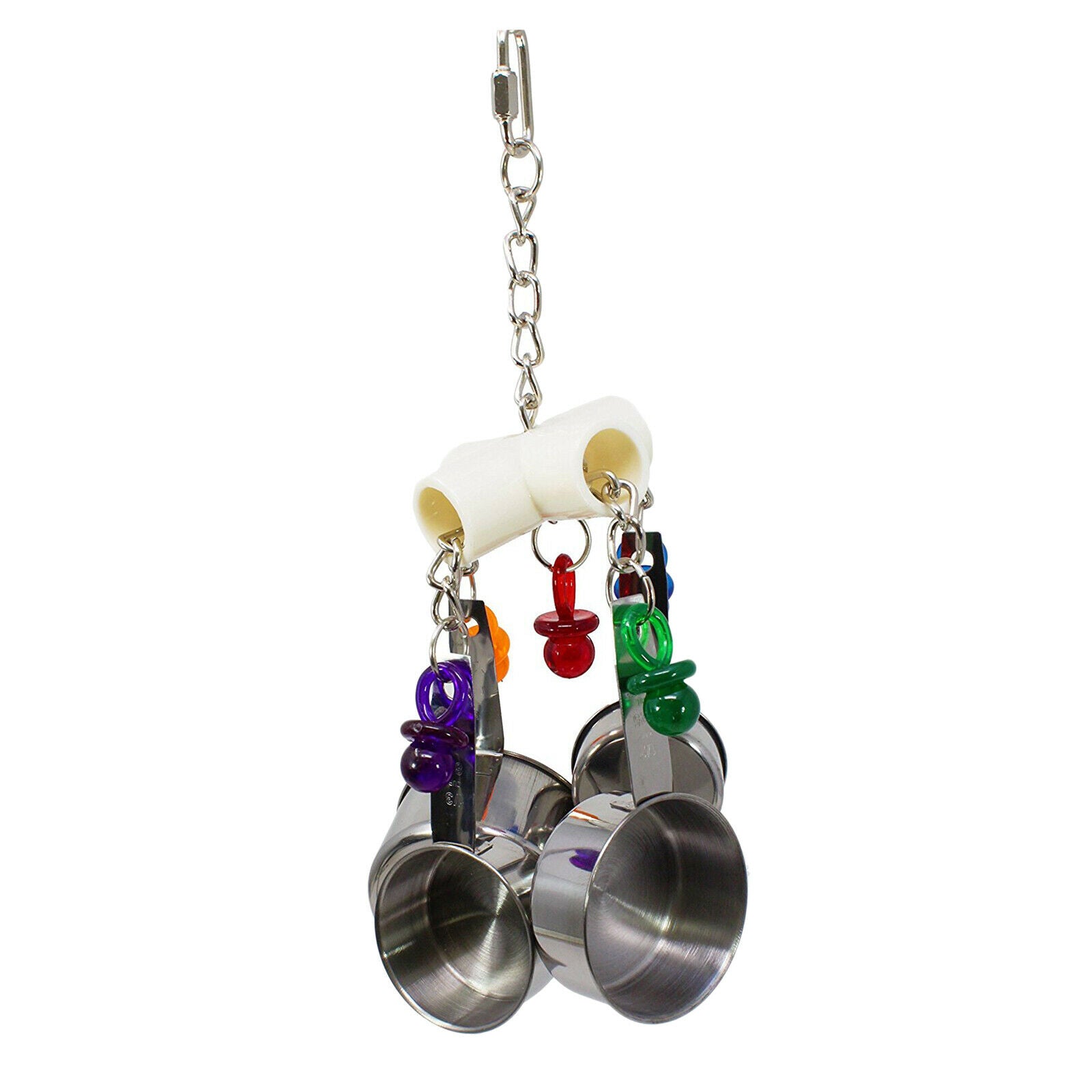 1Pcs Parrots Bite Toys Birds Stainless Steel Hanging Chewing Toys For Birds