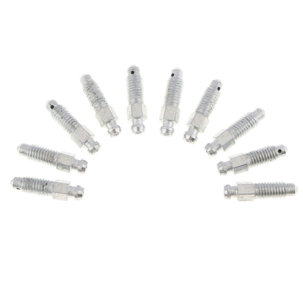 40x M8*1.25 31mm Brake Bleeder Screw+Grease Zerk Fitting Rubber Dust Cover