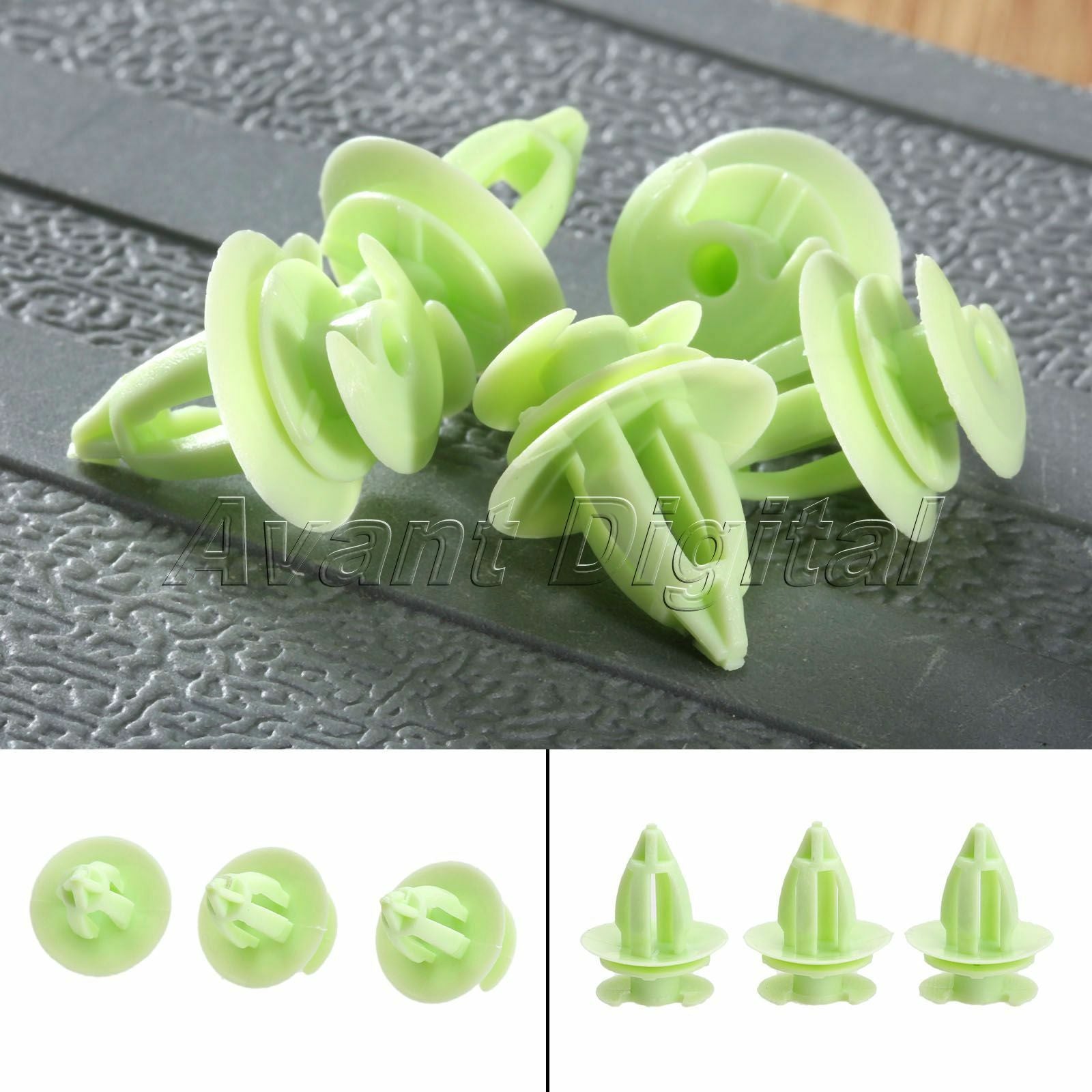 50X Green Car Interior Door Trim Panel Push Retainer Clip Fastener for Car