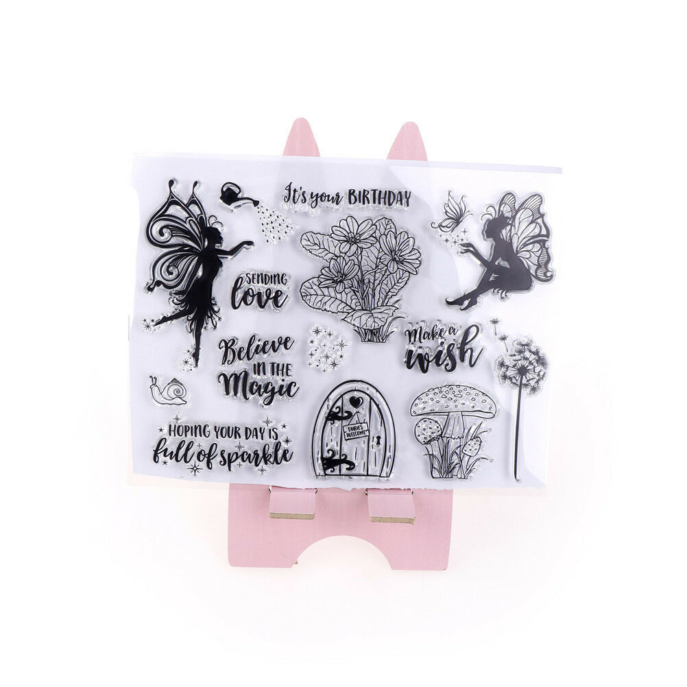 Transparent Clear Silicone Stamps Fairy for DIY Scrapbooking Card Making .l8