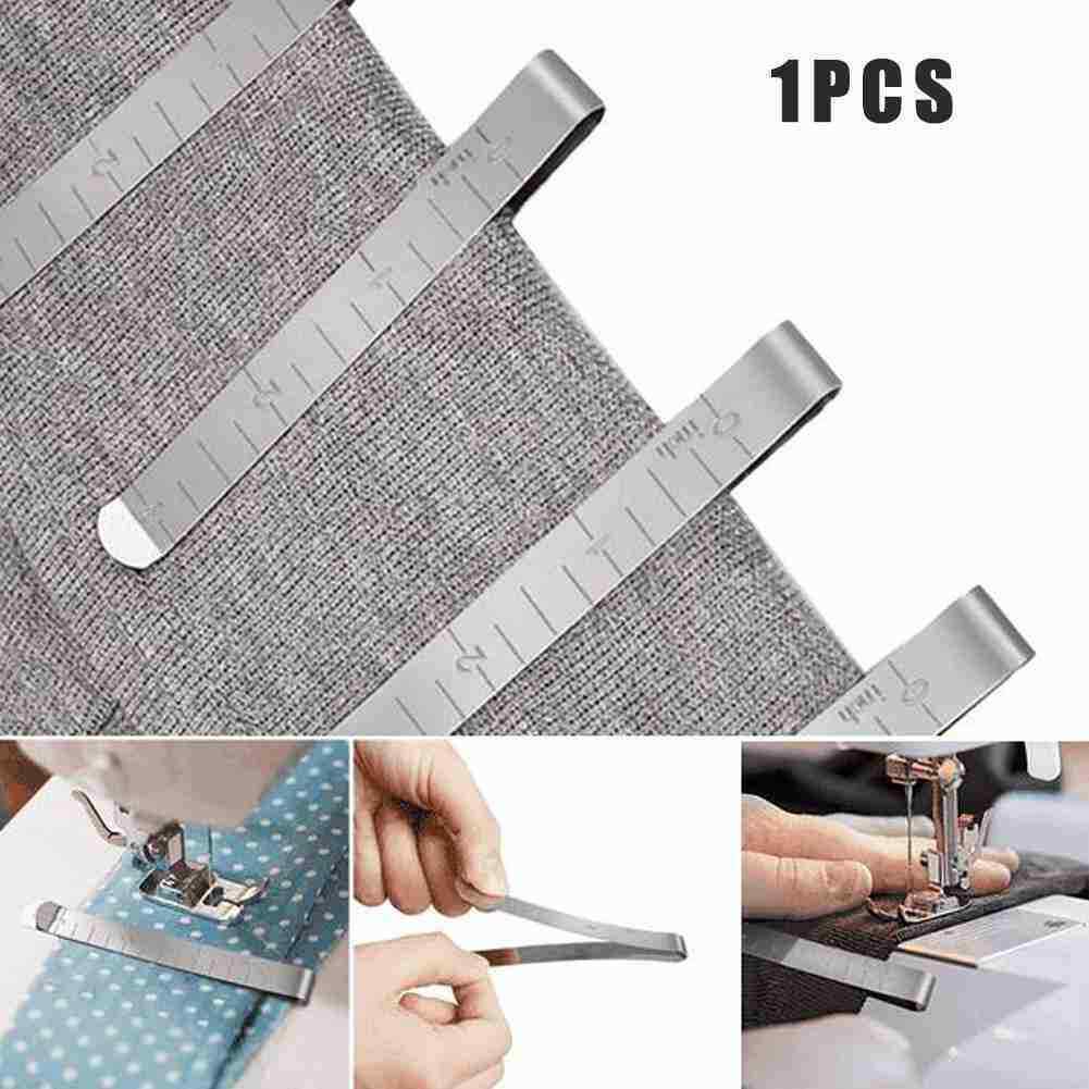 Metal Sewing Crimping Clip Steel Hemming Clips Ruler B1A new
