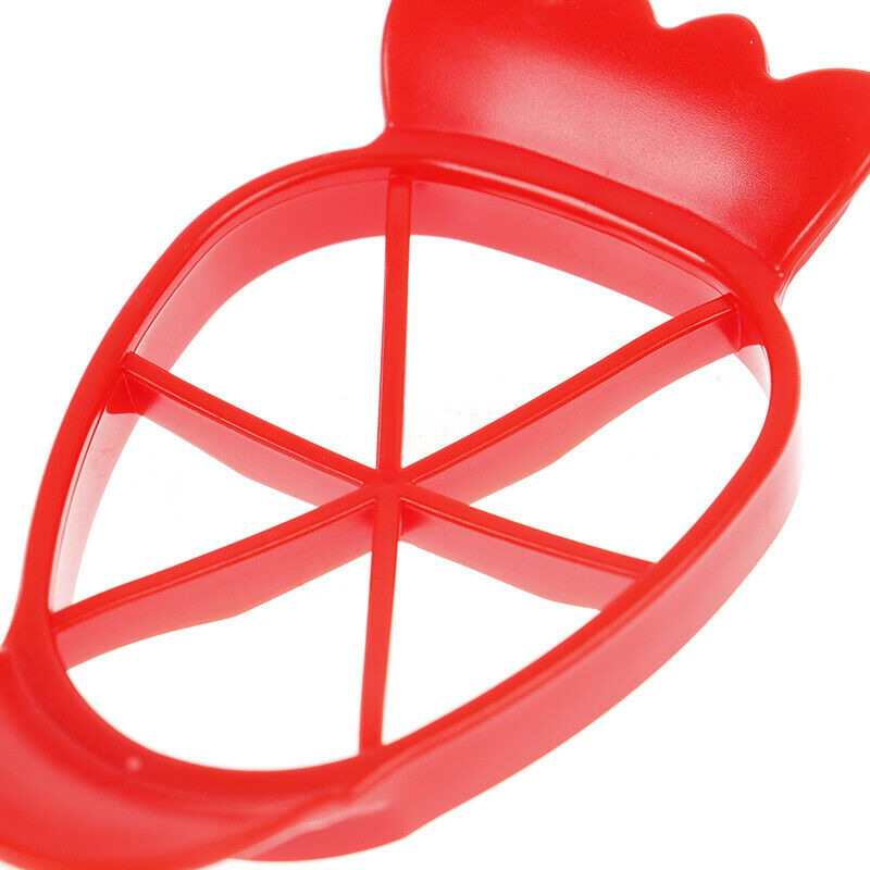 Red Strawberry Slicer Fruit Carving Tools Salad Cutter Berry Plastic Kitchen Rf