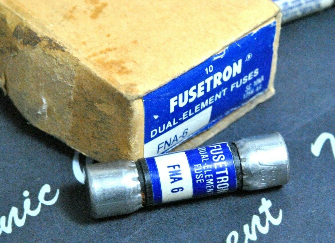 1pcs - BUSS FNA-6 6A 6Amp FUSETRON Dual-element  Supplemental Fuse