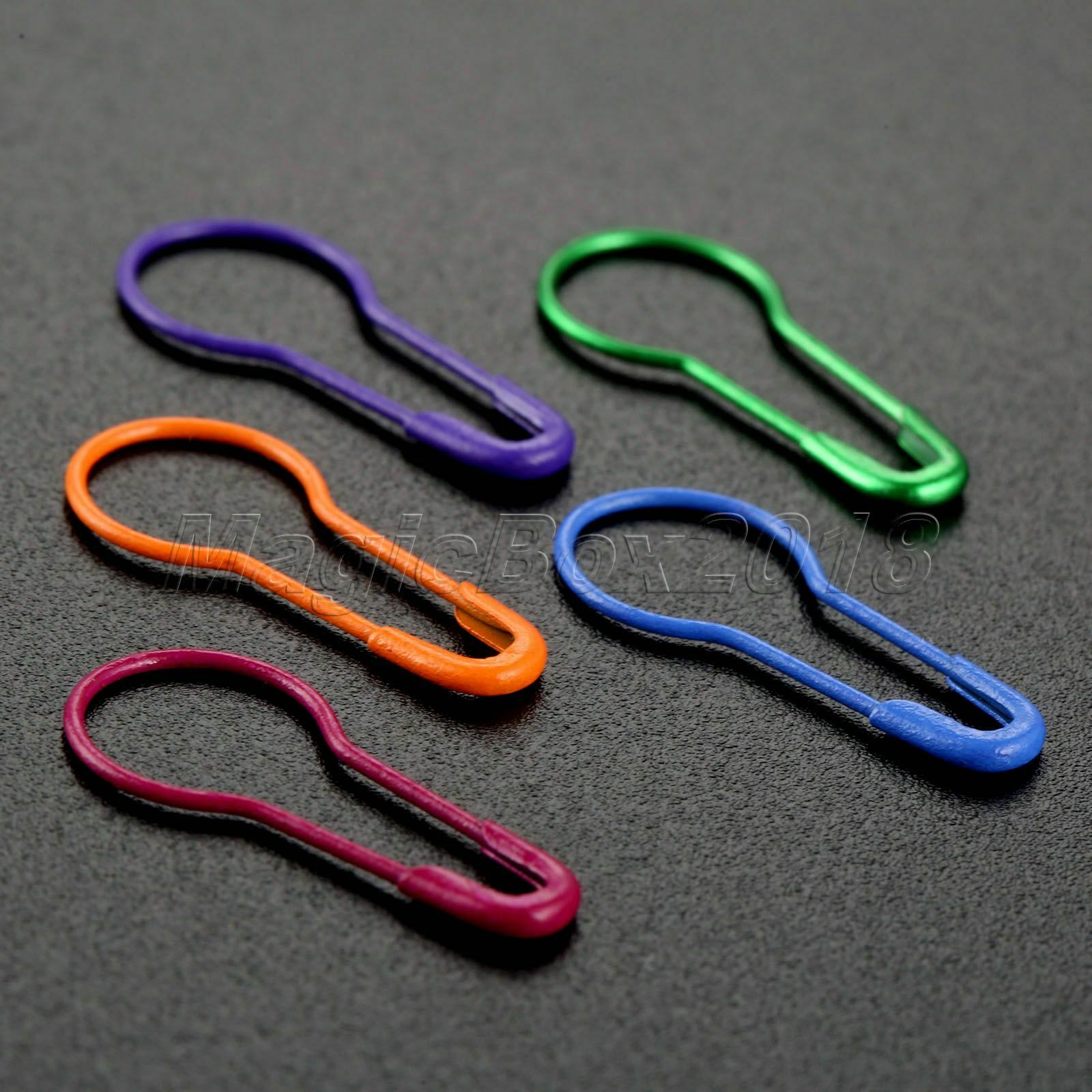 100pcs Calabash Gourd Shape Metal Pins Clips Knitting Stitch Markers Hangtag