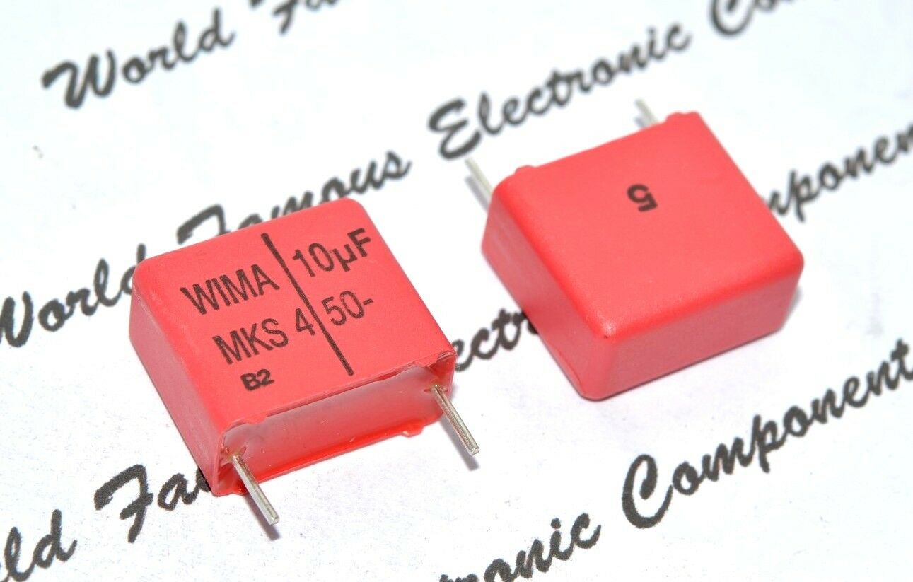 1pcs - WIMA MKS4 10uF (10µF) 50V 5% pich:15mm Polyester Capacitor
