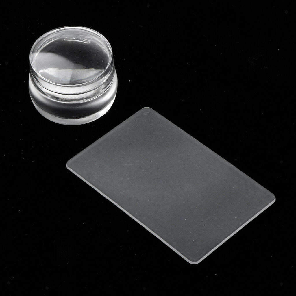 4cm Clear Jelly Stamper and Scraper Set DIY Nail Art Stamping Printing Template
