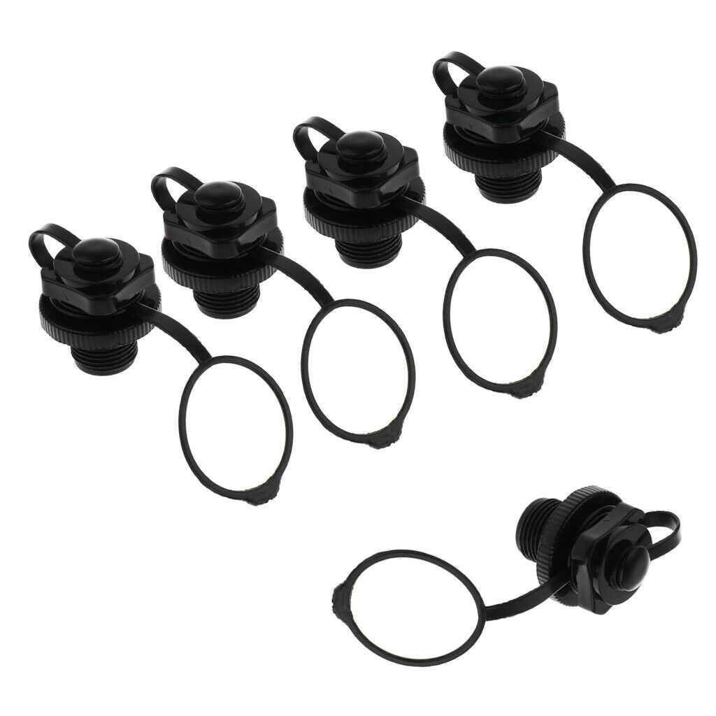 5x Plastic Safety Air Valve Nozzles for Inflatable Kayak Rubber Boat Tender Raft