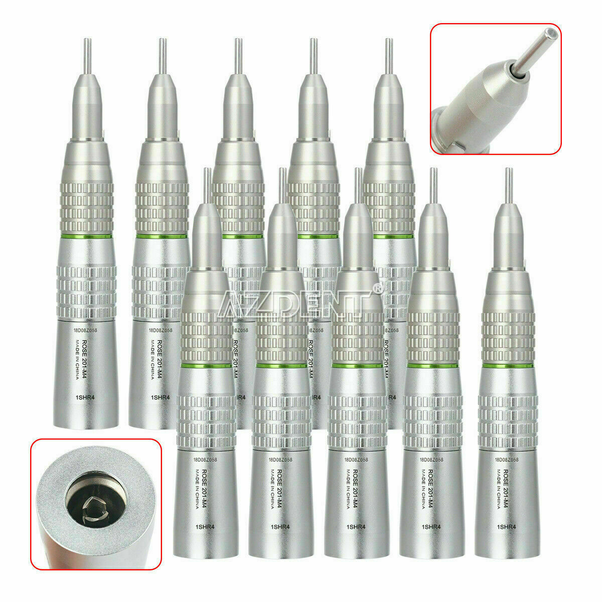 Dental 4:1 Reduction Speed Ratio Straight Cone Handpiece For Fit NSK Bien Air
