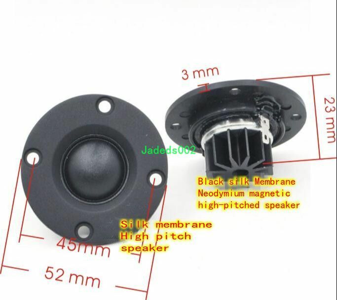 2pcs For MK 52mm 6ohm 30W Soft dome Silk film Tweeter Hifi tweeter Loudspeaker