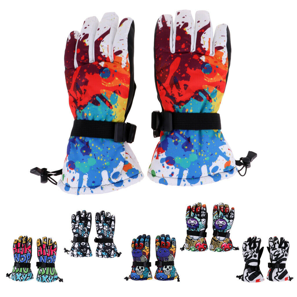 Winter Warmest Waterproof Gloves for Skiing Snowboarding Skating Type 1 - M