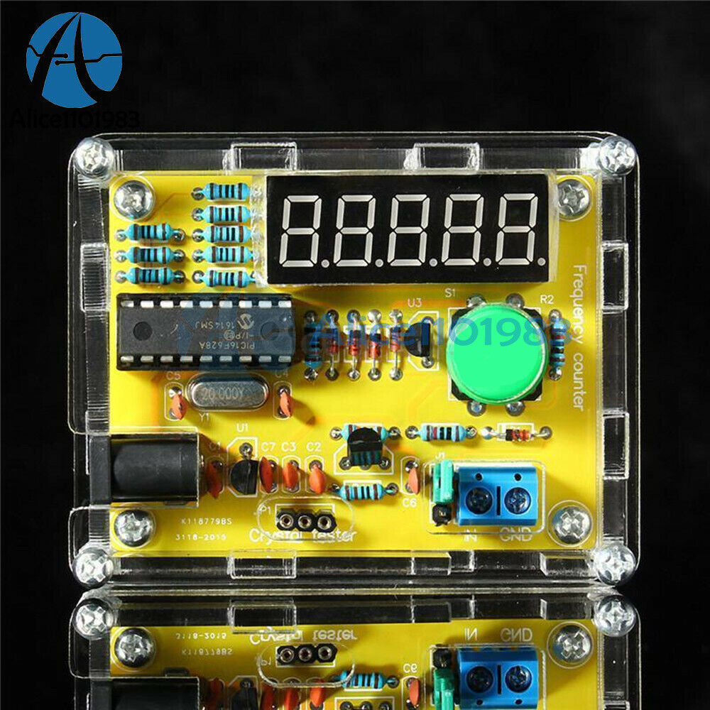 1Hz-50MHz Crystal Oscillator Tester Frequency Counter Meter DIY Kits + Case