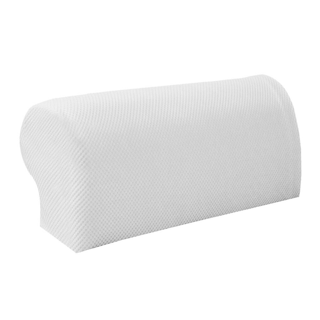 4Pcs  (2Pattern)White Elastic Chair Sofa Armrest Covers Armchair Slipcovers