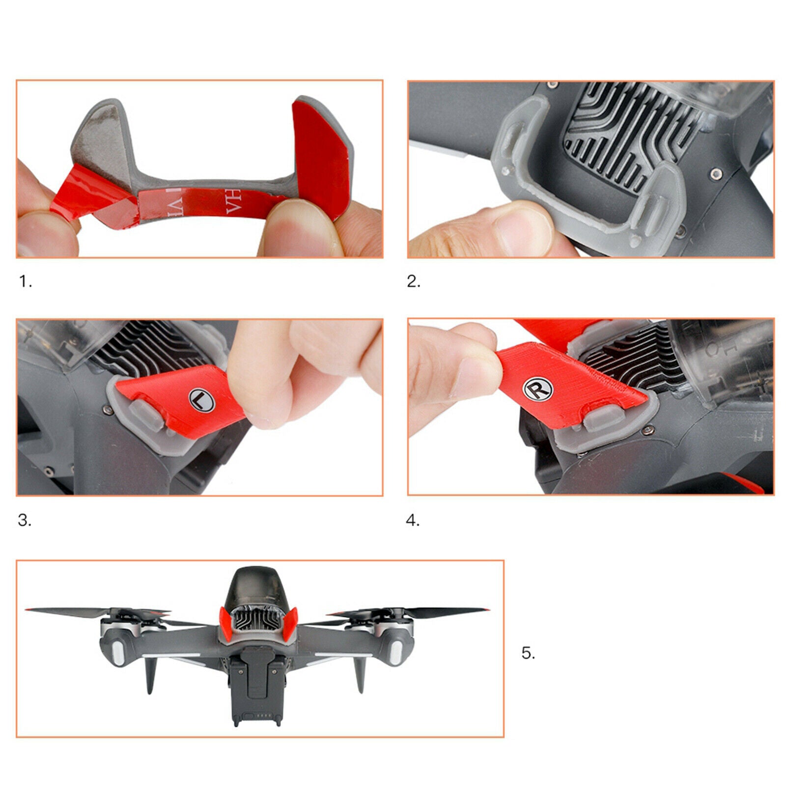 Vertical Tail Blades Stabilizer Spoiler Fit for DJI FPV Drone Spare Parts