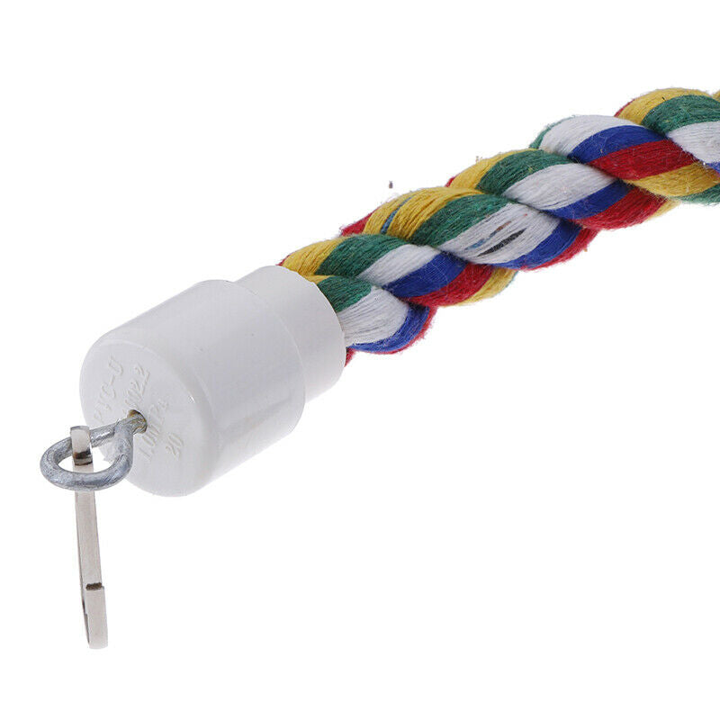 50cm/19.7in Bird Perch Spiral Cotton Rope Chewing Parrot Climbing Standin.l8