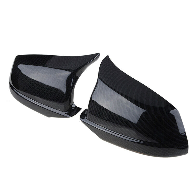 Carbon Fiber Door Side Wing Mirror Cover Caps For BMW 5 Series F10 2011-2013