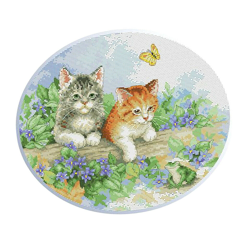 Cross Stitch Kits Printed Cute Cat Patterns for Beginners Kids Brithday Gift