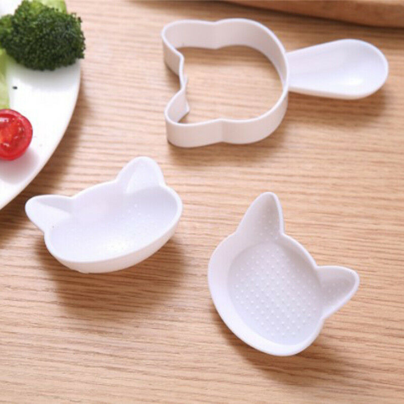 1 Set Cute Smile Cat Sushi Rice Mold Decor Cutter Sandwich DIY ToolDD