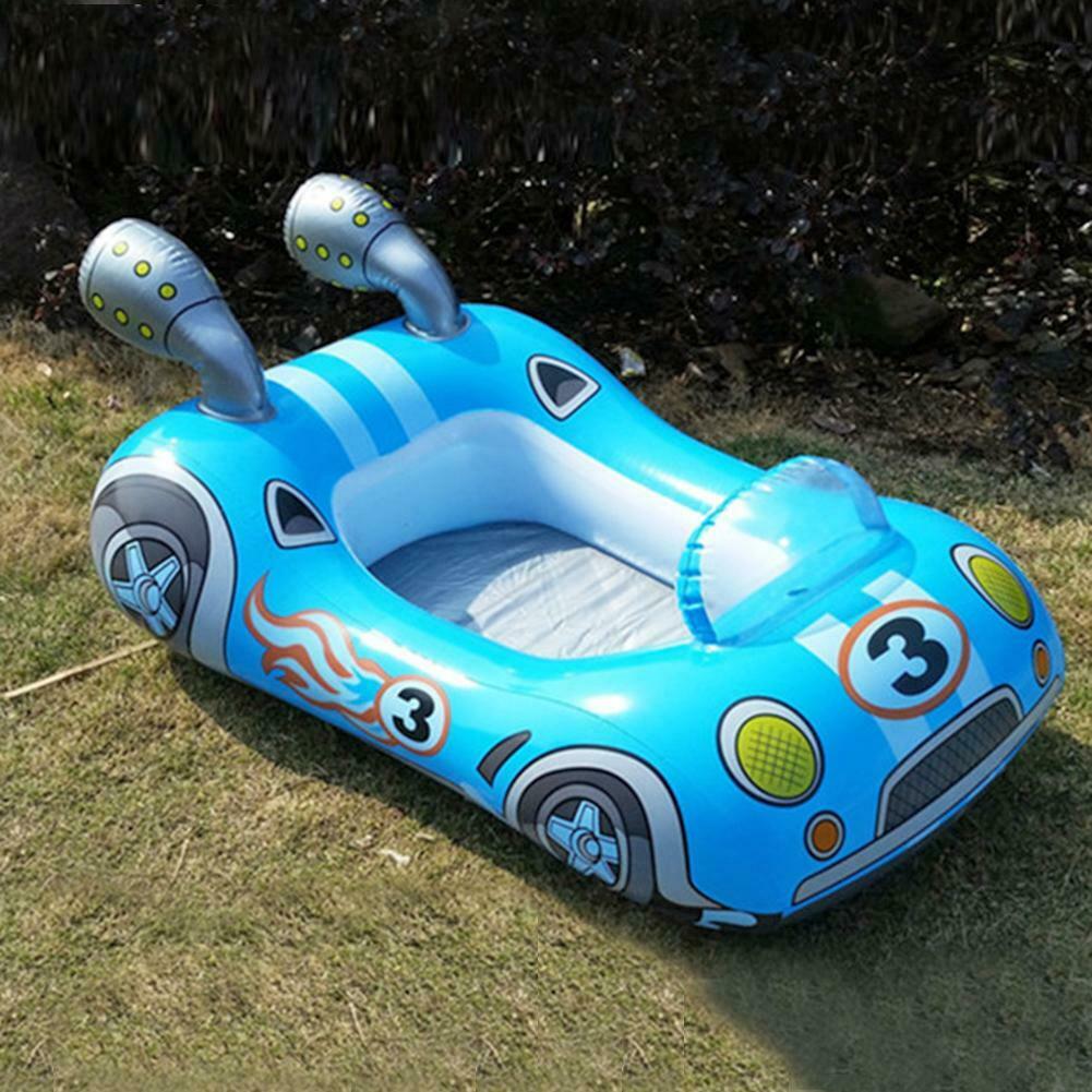 Child Swimming Ring Baby Pool Seat Float Aid Trainer Water Cartoon Boat @