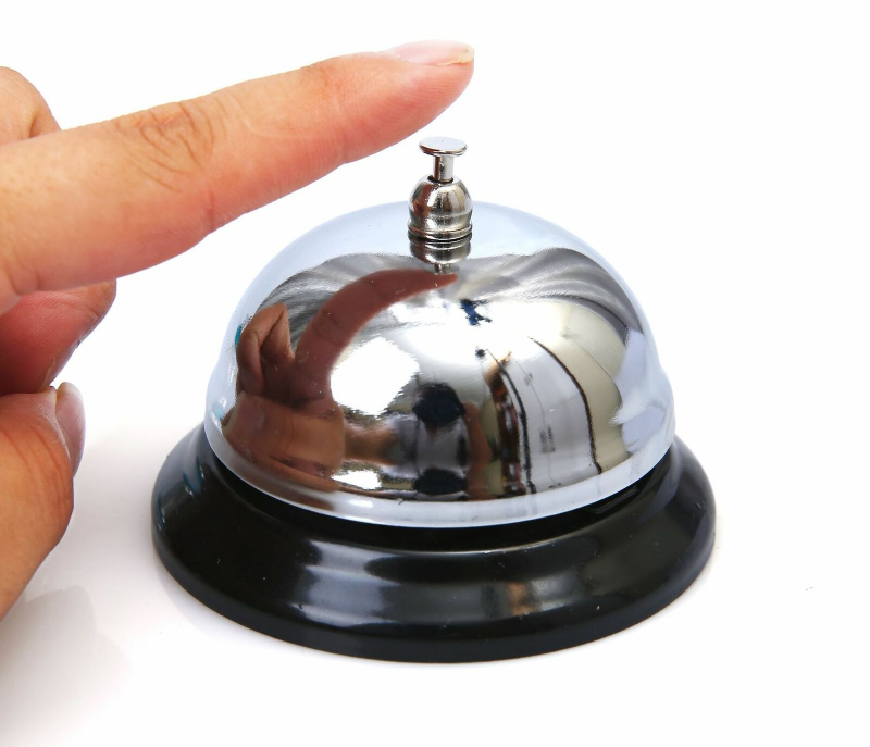 Ring for Service Call Bell Desk Reception Restaurant Bar Kitchen Hotel Counter