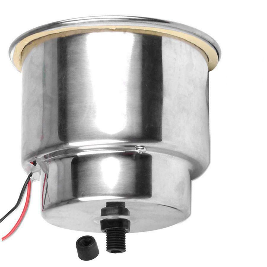 14LED Stainless Steel Cup Drink Holder & Remote For Marine Car 7-color Backlight