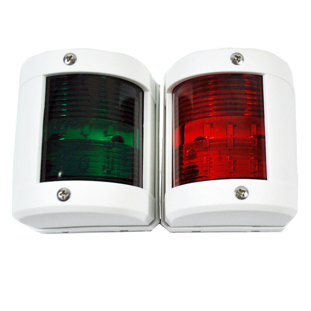 1 Pair Red & Green LED Marine Boat Navigation Lights Sailing Signal Lamp DC12V