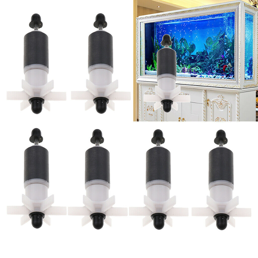 6Pcs/Set Ceramic Motor Impeller Replacement Motor Spare Parts Filters Ponds