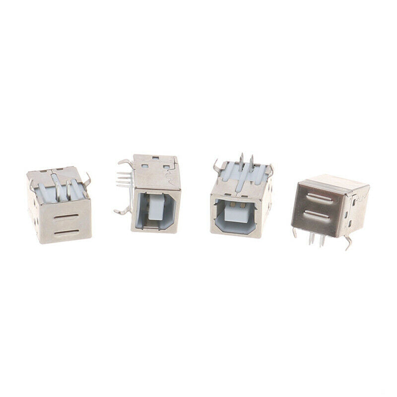 5Pcs 90 Degrees USB B Type Female Socket Connector for Printer Data Inter.l8