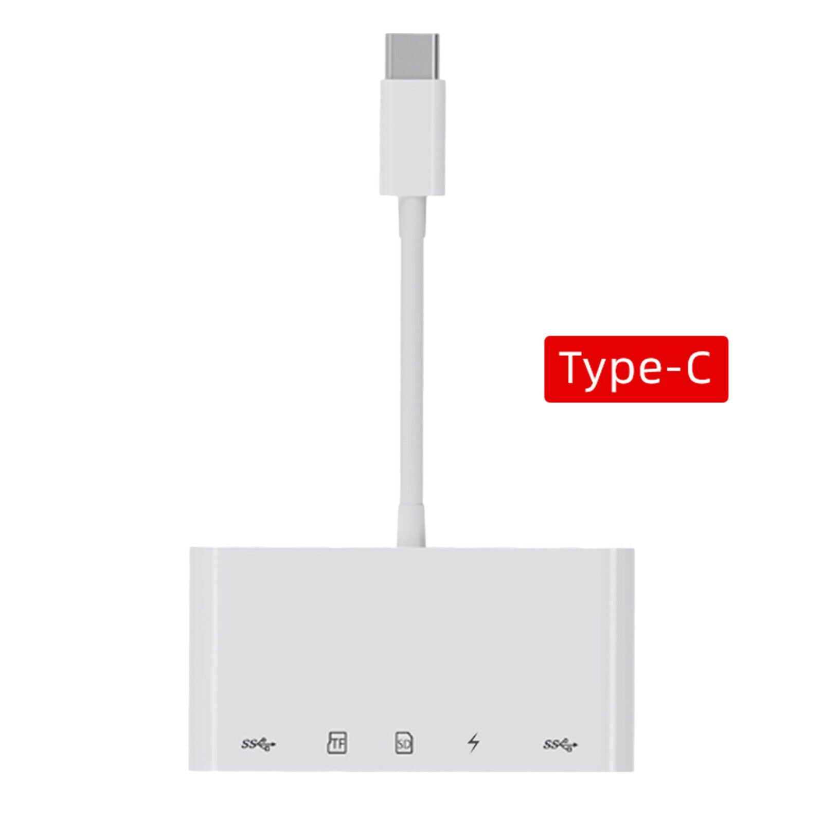 New 5 in 1 Type-C Hub Dock Connectors USB Port Adapter Cable Expansion